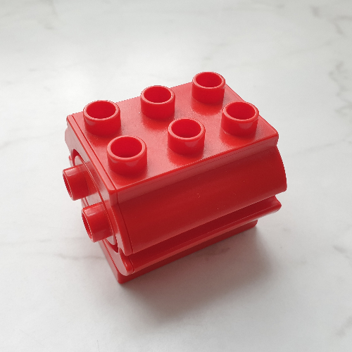 Duplo Water Container, 2 × 3 Studs on Top Red