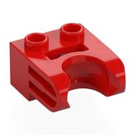 Technic Stein speziell 1 × 2 mit Kugelpfanne breit Rot