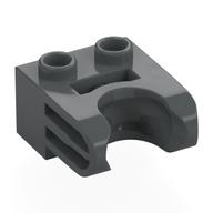 Technic Brick Special 1 × 2 with Ball Socket Wide Dark Bluish Gray