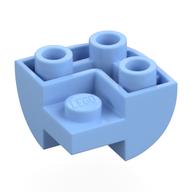 Brick Curved Inverted 2 × 2 × 1, Corner Bright Light Blue