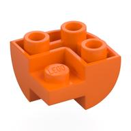 Brick Curved Inverted 2 × 2 × 1, Corner Orange