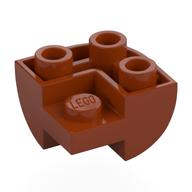 Brick Curved Inverted 2 × 2 × 1, Corner Dark Orange