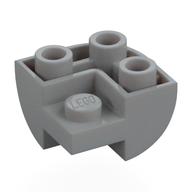 Bogenstein umgekehrt 2 × 2 × 1, Ecke Hellblaugrau