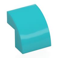 Brick Curved 2 × 2 × 1 2/3 Medium Azure