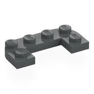 Platte rund halb 2 × 4 mit 1 × 2 Aussparung