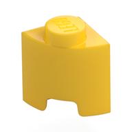 Brick Round, Quarter 1 × 1 Yellow
