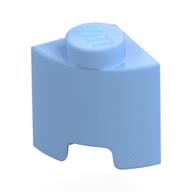 Brick Round, Quarter 1 × 1 Bright Light Blue