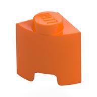 Brick Round, Quarter 1 × 1 Orange