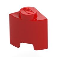 Brick Round, Quarter 1 × 1 Red
