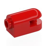 Stein rund, gebogen 1 × 2 mit Seite Noppe, Stange Rot