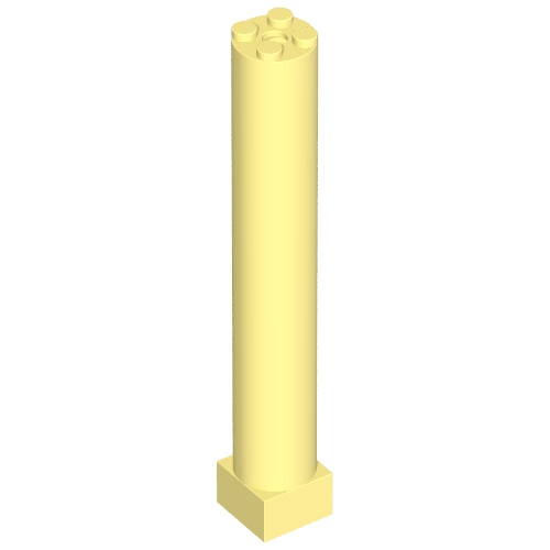 Support 2 × 2 × 11 Solid Pillar Hellgelb