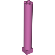Support 2 × 2 × 11 Solid Pillar Mitteldunkelrosa