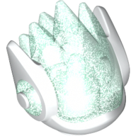 Minifig Head Special, Alien DJ, with Opal Trans-Light Blue Visor Pattern Weiß