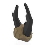 Headwear, Pearl Titanium Beetle Claws Pattern Dunkelbeige