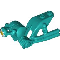 Fairing, Motorcycle, Vintage with Exhausts and Egg Headlight Print Dark Turquoise