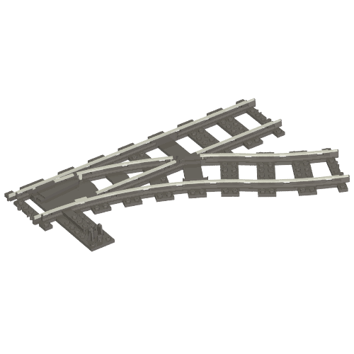 Vehicle Track, Train, 9V Switch Point Right Dunkelblaugrau