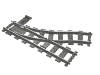 Vehicle Track, Train, 9V Switch Point Left Dark Bluish Gray