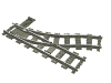 Vehicle Track, Train, 9V Switch Point Left Dark Gray