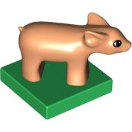 Duplo Animal Pig / Piglet on Green Base Nougat