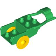 Duplo Horse Drawn Cart, Yellow Wheels Green
