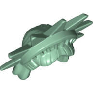 Hair and Headdress, Spiked Tiara (Lady Liberty) - Plastic Sandgrün