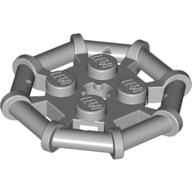 Plate Special 2 × 2 with Bar Frame Octagonal, Reinforced, Completely Round Studs Hellblaugrau