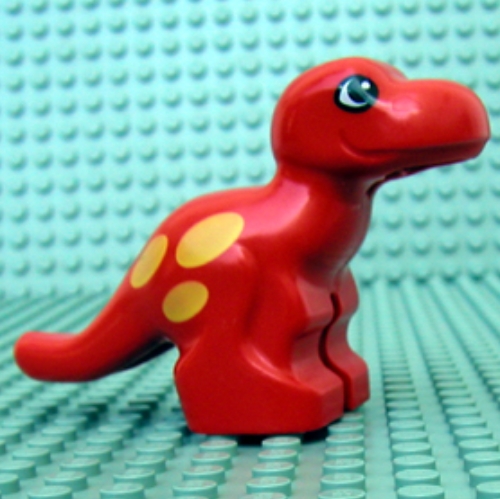 Duplo Dinosaur Tyrannosaurus Rex Baby with Yellow Spots Print Violet