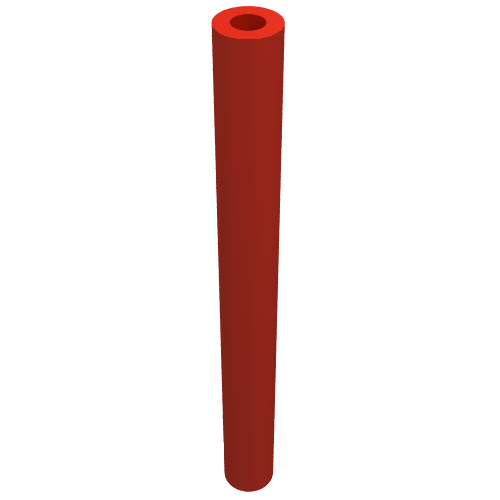Hose Rigid 3mm D. 4L / 3.2cm Rot