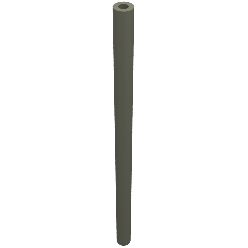 Hose Rigid 3mm D. 7L / 5.6cm Dark Gray