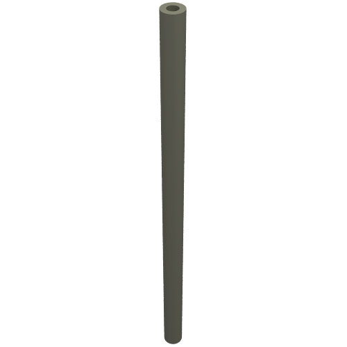 Hose Rigid 3mm D. 8L / 6.4cm Dark Gray