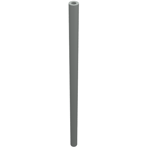 Hose Rigid 3mm D. 9L / 7.2cm Hellgrau