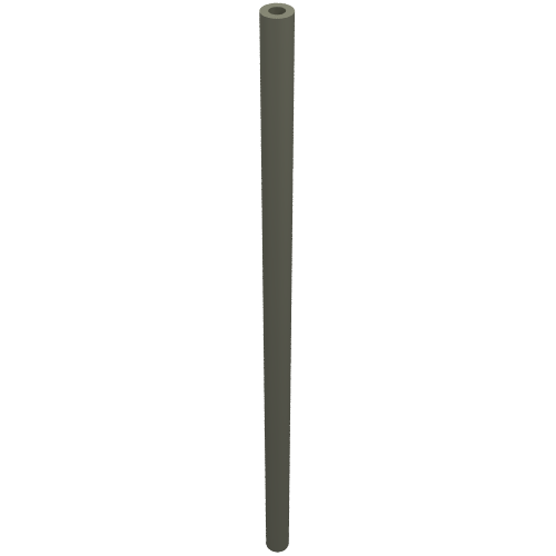 Hose Rigid 3mm D. 10L / 8.0cm Dunkelgrau