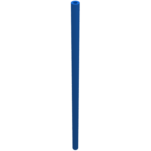 Hose Rigid 3mm D. 11L / 8.8cm Blue