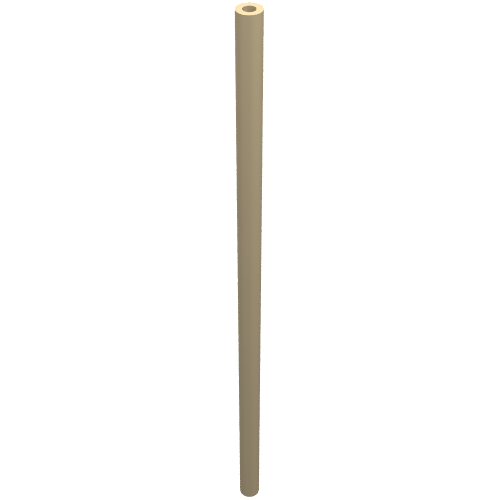 Hose Rigid 3mm D. 11L / 8.8cm Tan