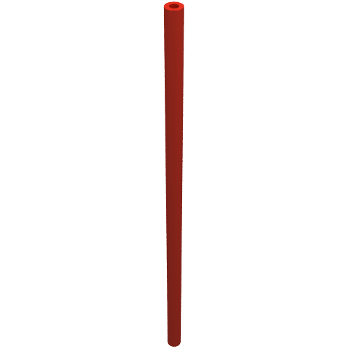 Hose Rigid 3mm D. 11L / 8.8cm Red