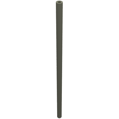 Hose Rigid 3mm D. 11L / 8.8cm Dark Gray
