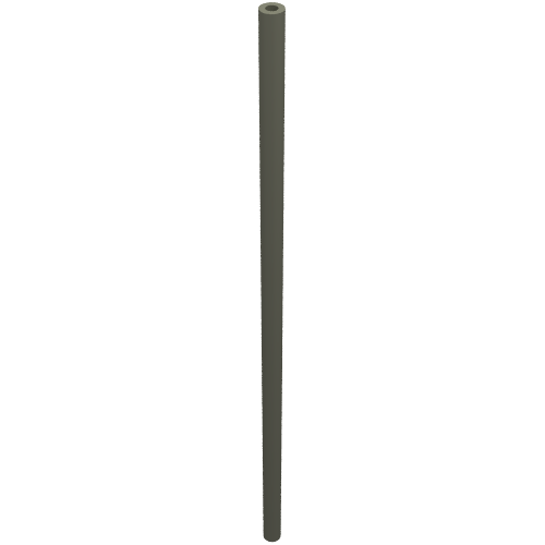 Hose Rigid 3mm D. 13L / 10.4cm Dark Gray