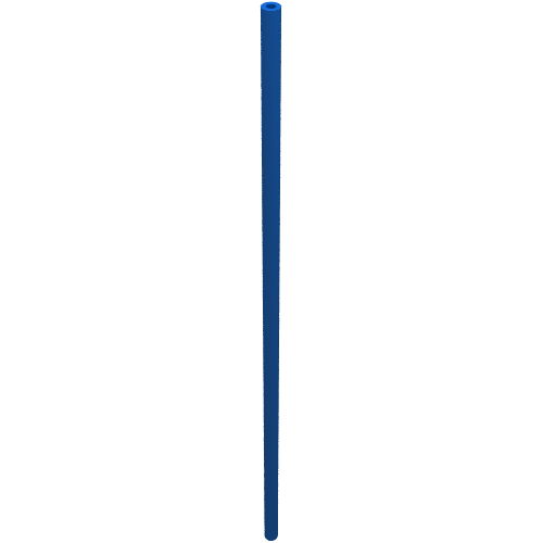 Hose Rigid 3mm D. 17L / 13.6cm in Blue