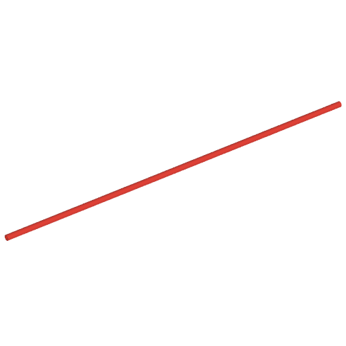 Hose Rigid 3mm D. 23L / 18.4cm in Red