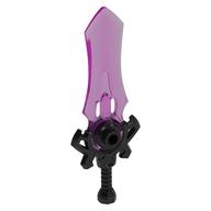 Weapon, Sword Large with Trans-Dark Pink Blade Pattern in Schwarz