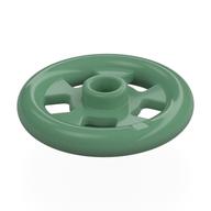 Plate Special Round 1 × 1 Stud with 3 × 3 Ring Around Sand Green