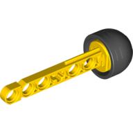Projectile, Technic Competition Arrow, Beam Shaft with Solid Black Rubber End Gelb