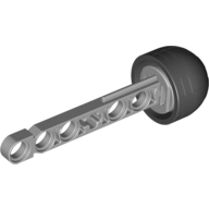 Projectile, Technic Competition Arrow, Beam Shaft with Solid Black Rubber End Hellblaugrau