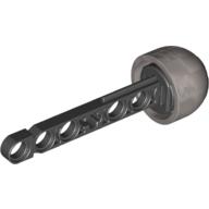 Projectile, Technic Competition Arrow, Beam Shaft with Solid Flat Silver Rubber End Black