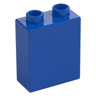 Duplo Brick 1 × 2 × 2 with Bottom Tube Blue