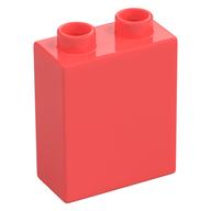 Duplo Stein 1 × 2 × 2 mit unten Rohr Koralle