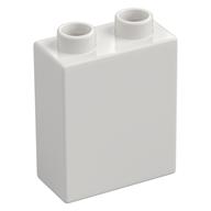 Duplo Brick 1 × 2 × 2 with Bottom Tube White