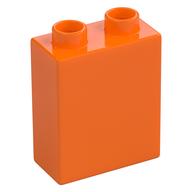 Duplo Brick 1 × 2 × 2 with Bottom Tube Orange