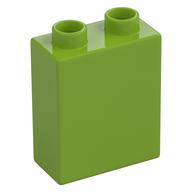 Duplo Stein 1 × 2 × 2 mit unten Rohr Limette