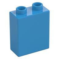 Duplo Brick 1 × 2 × 2 with Bottom Tube Dark Azure